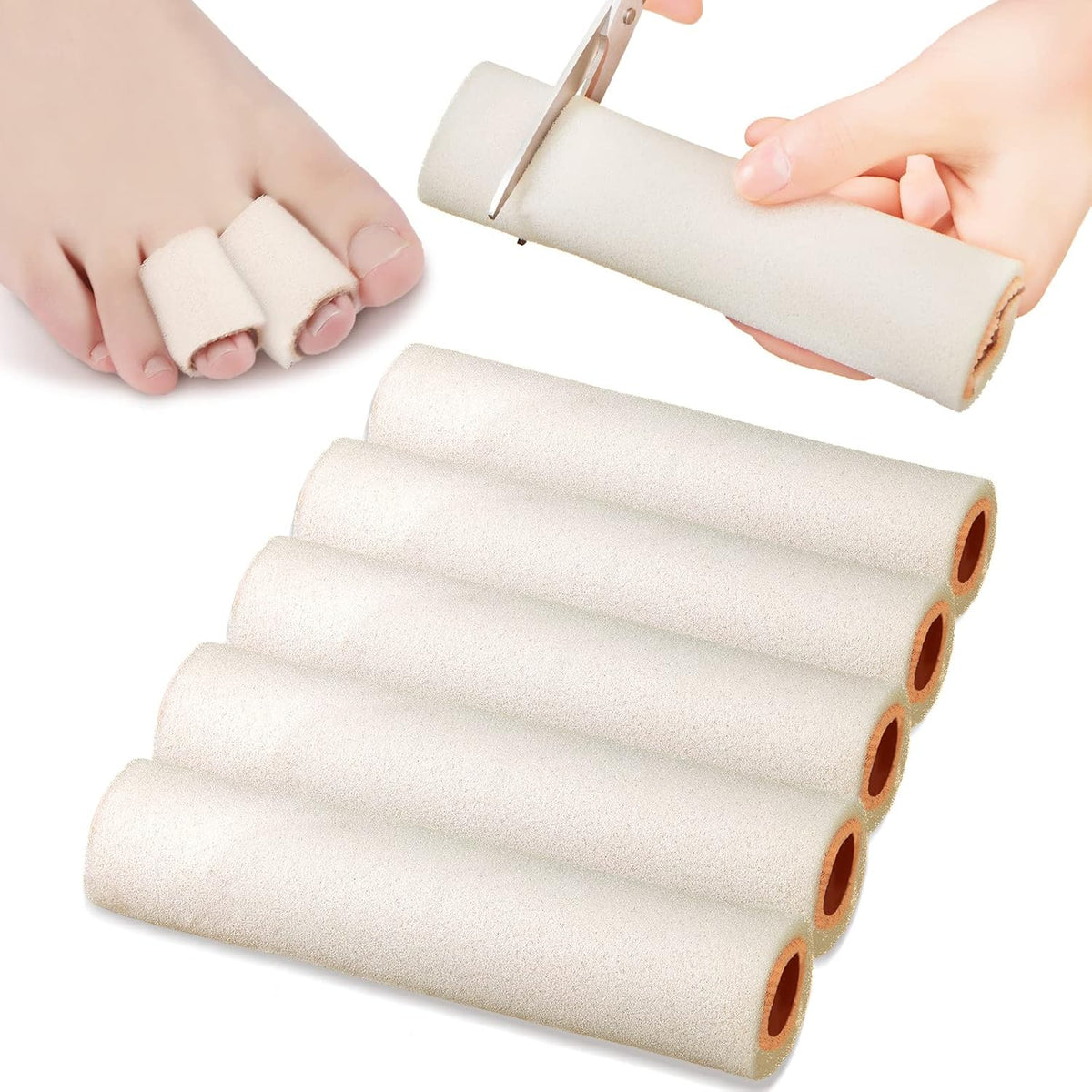 Hyggear™ Corrector para dedo de martillo - Manga para dedos de martillo con solapa de tamaño mediano, protectores de esponja para dedos de martillo - 22979067572