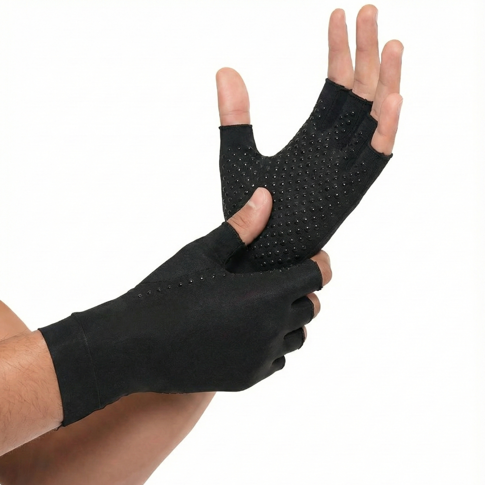 Hyggear Arthritis-Handschuhe | Fingerlose Handschuhe zur Linderung von Arthritis- und Karpaltunnelschmerzen für Damen und Herren | Handgelenkstütze bei Rheuma, Sehnenscheidenentzündung, Schwellungen, Häkeln und Tippen – 736452019