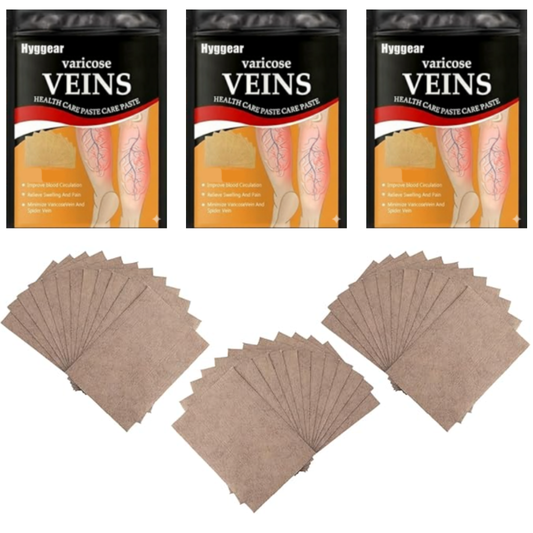 Hyggear Parche para Venas Varicosas - Tratamiento de Alivio Natural para Piernas, Venas Varicosas Arana y Fortalecimiento de la Salud Capilar